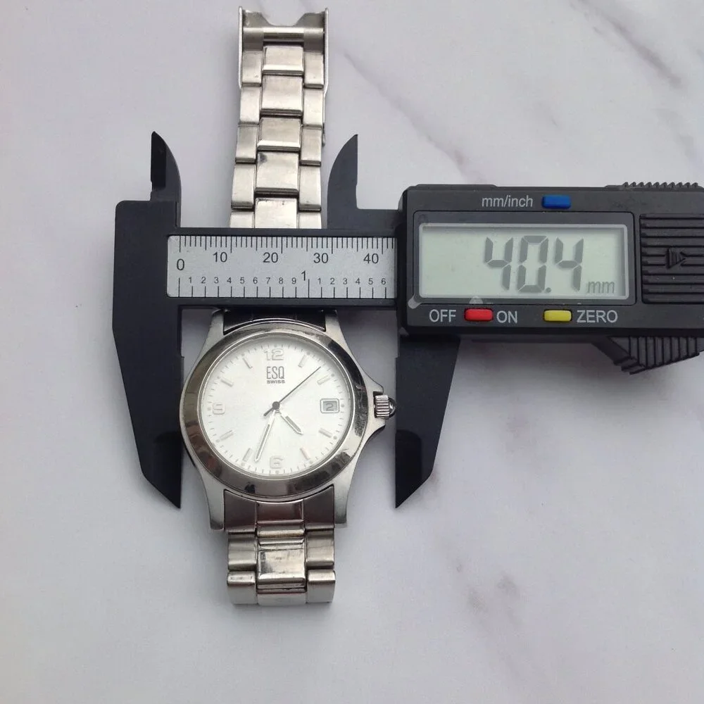 ESQ Movado Swiss Date Window Watch  E5063 Classic Styling